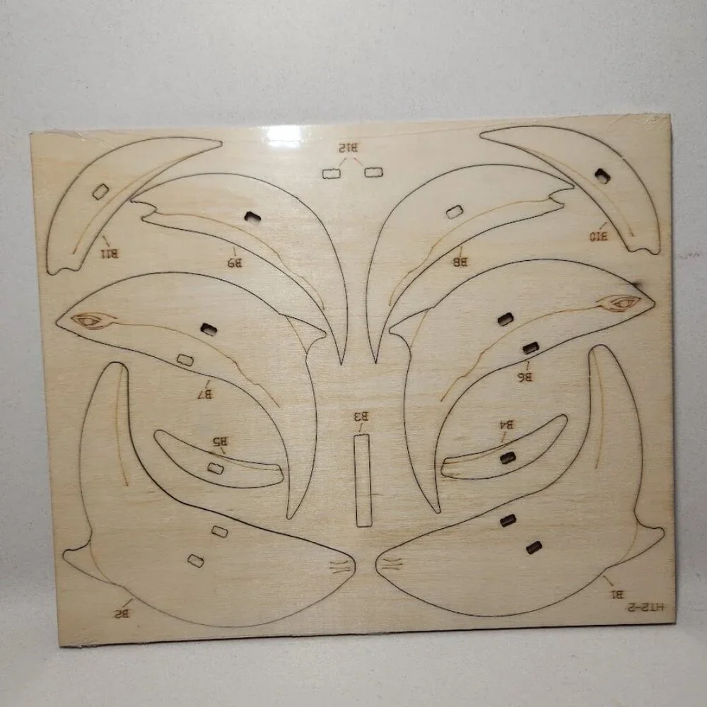 NEW 3D Wooden Dolphin Puzzle  Sea Animal Model Kit STEM Crafts DIY Brain…